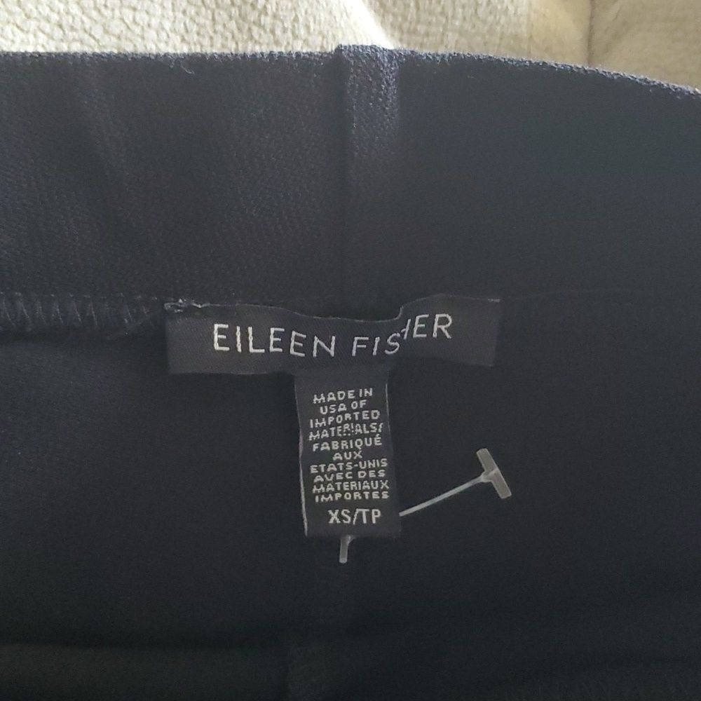 Eileen Fisher‎ size xs pants elastic waist black pants pull-on wide wider…
